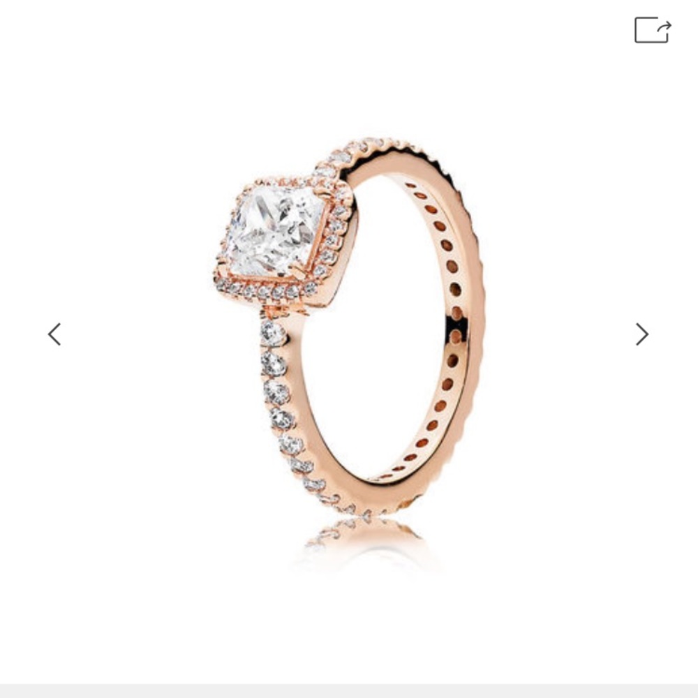 TIMELESS ELEGANCE RING, PANDORA ROSE™ & CLEAR CZ